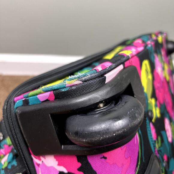 Vera Bradley Hilo Meadow Carry-On Roller Suitcase Luggage Floral Travel Duffle - Picture 8 of 12